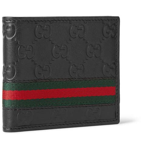 gucci men's canvas black leather trim slim wallet|gucci magsafe wallet.